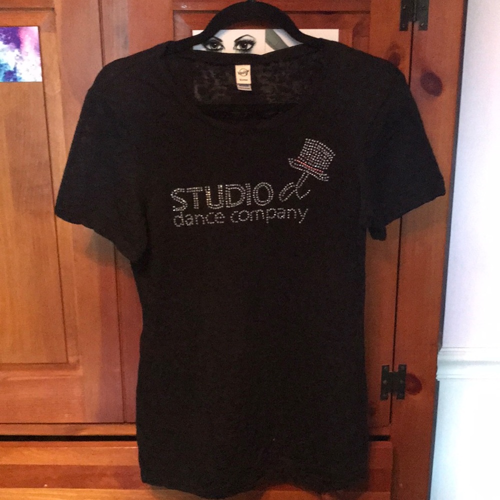 Black dance company see-through T-shirt
